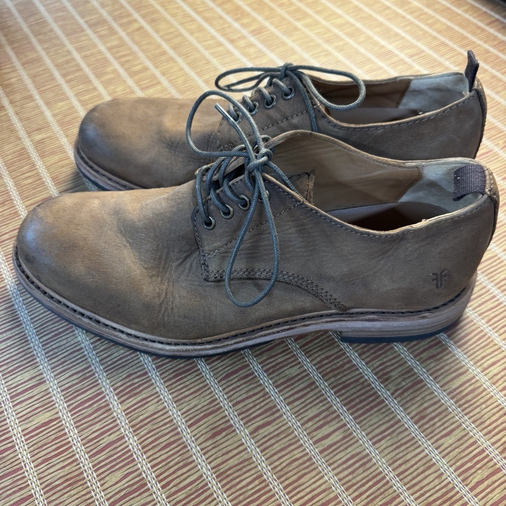 Frye Murray Oxford Dress Shoes Mens SZ 8.5 Nubuck Suede Leather Brown - Picture 3 of 7